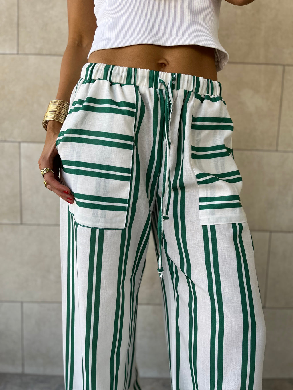 Green You Make My Eid Spring Pants