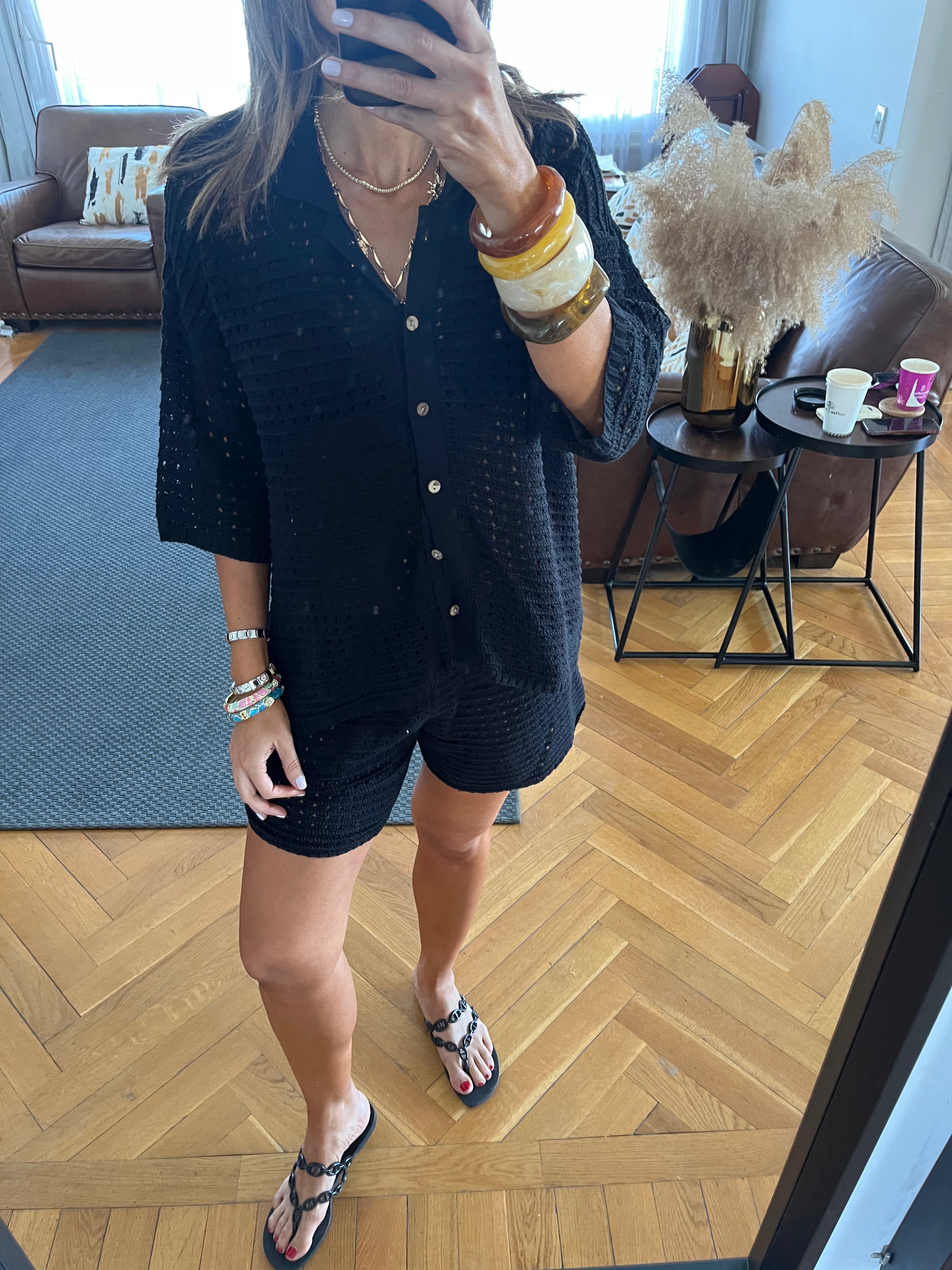 Black Salty Air Crochet Set