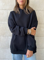 Black Oversized Essential Hoodie