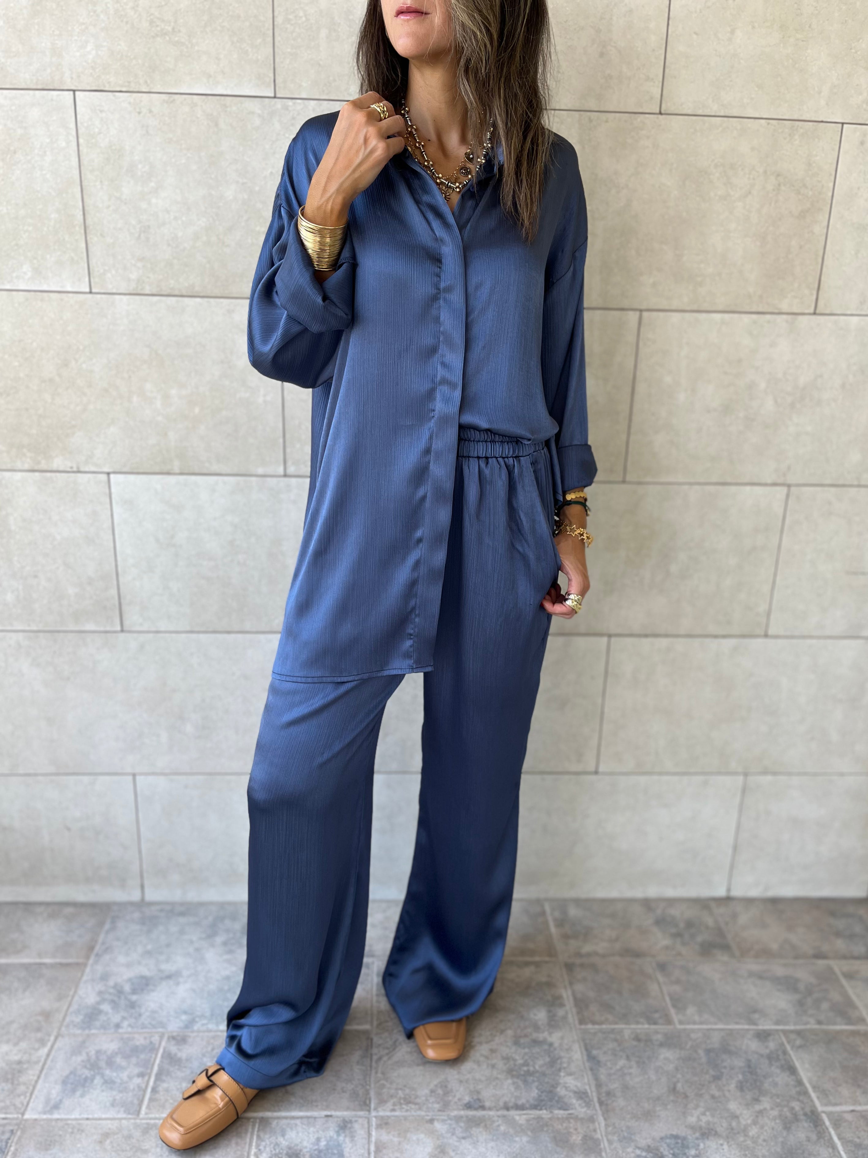 Navy Satin Eclipse Set