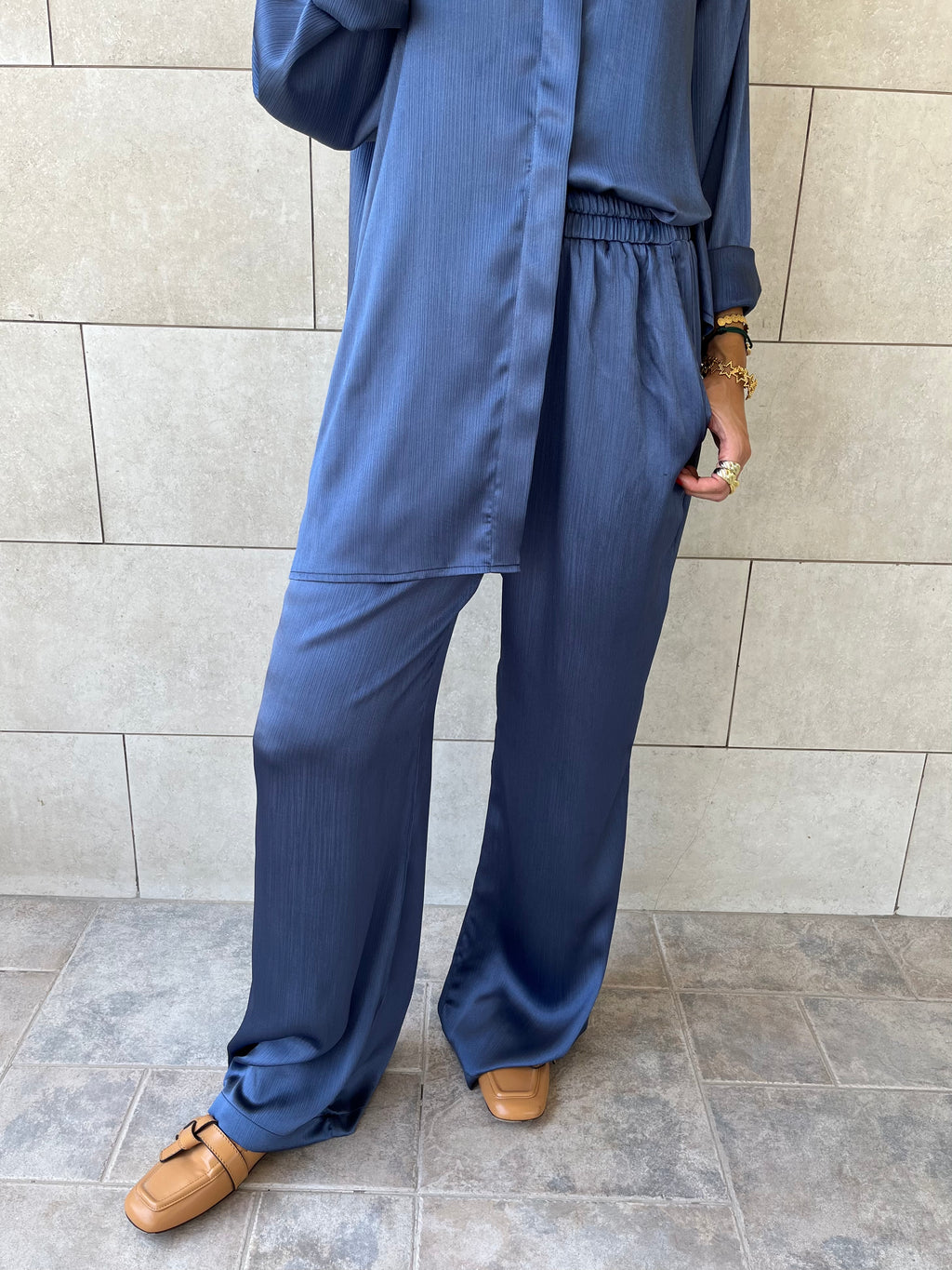 Navy Satin Eclipse Set