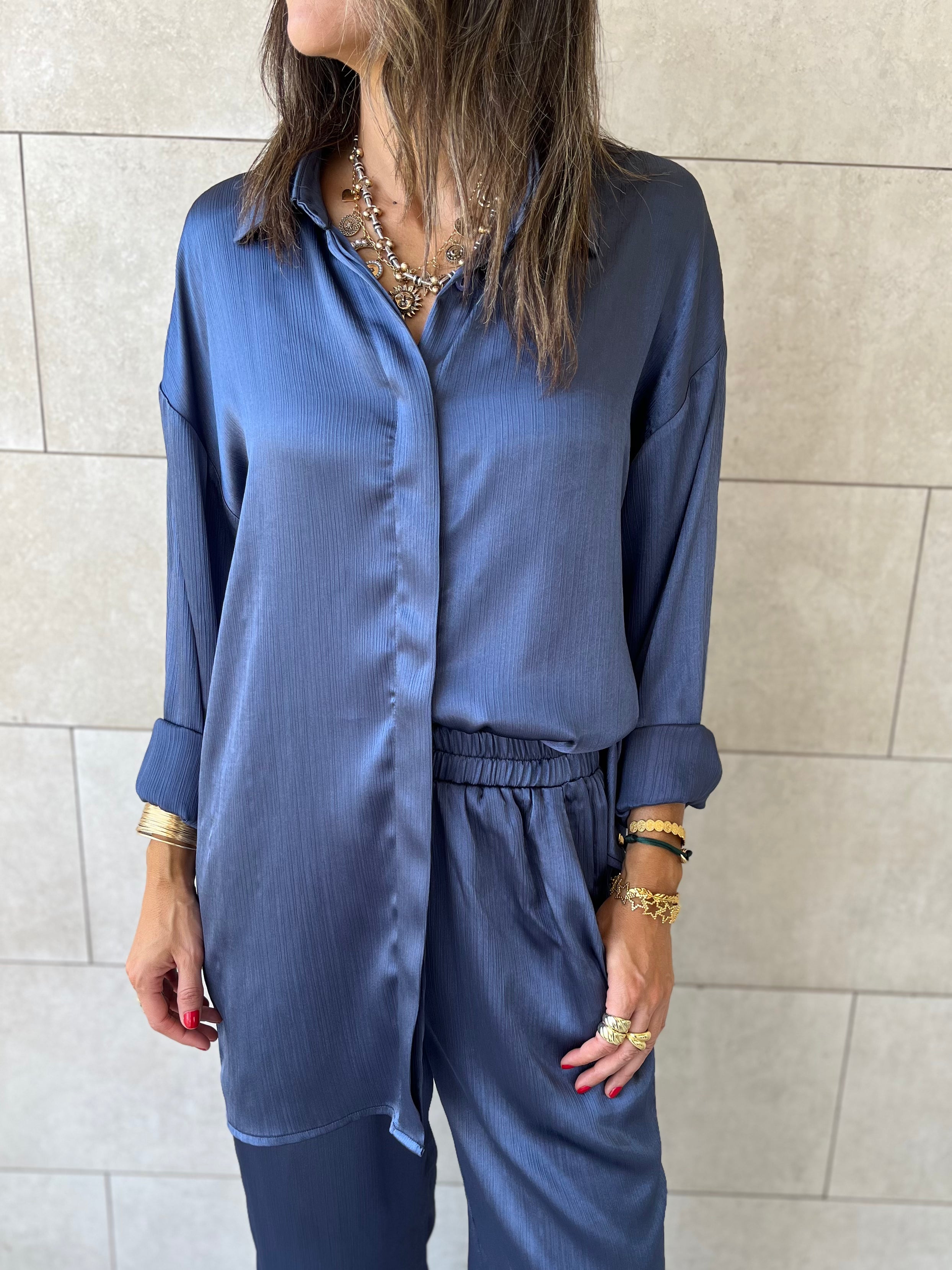 Navy Satin Eclipse Set