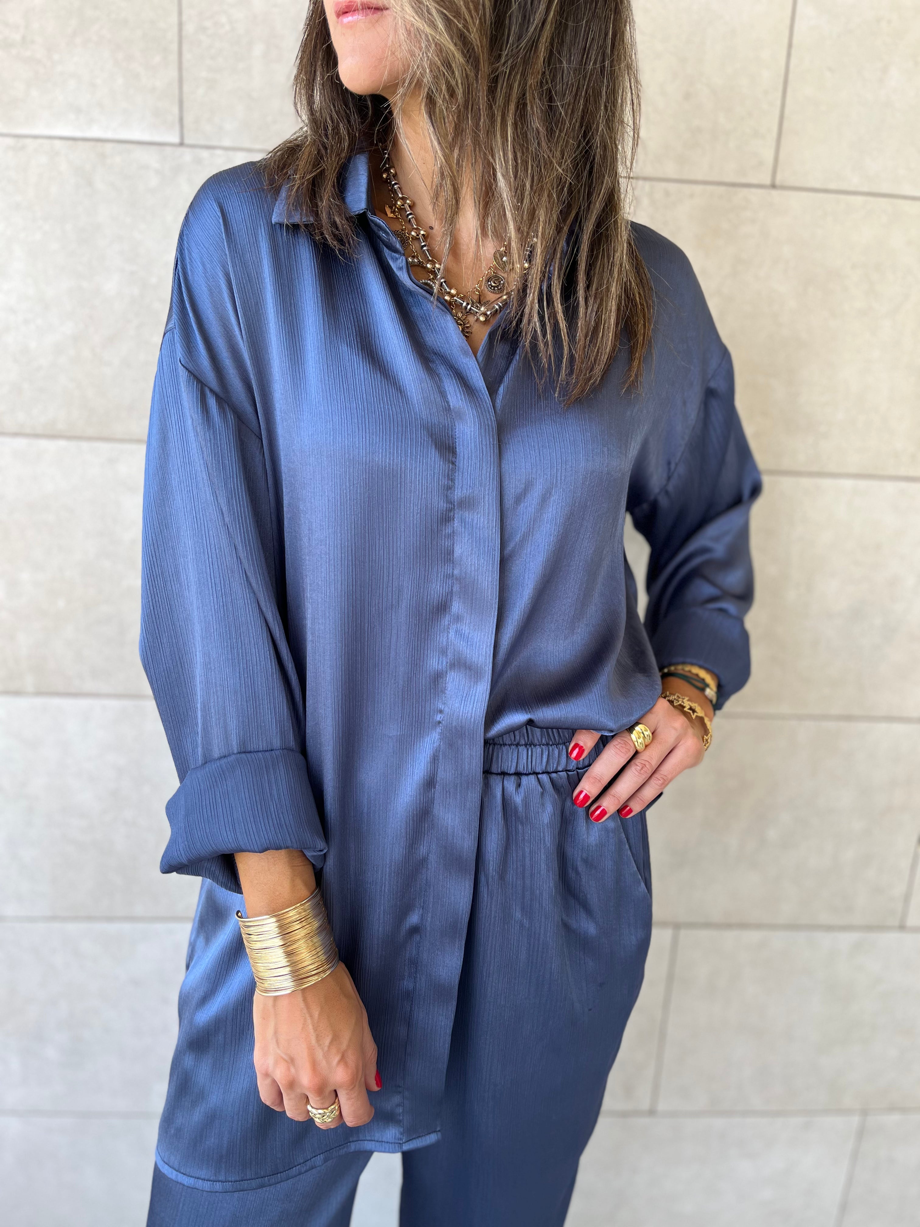 Navy Satin Eclipse Set