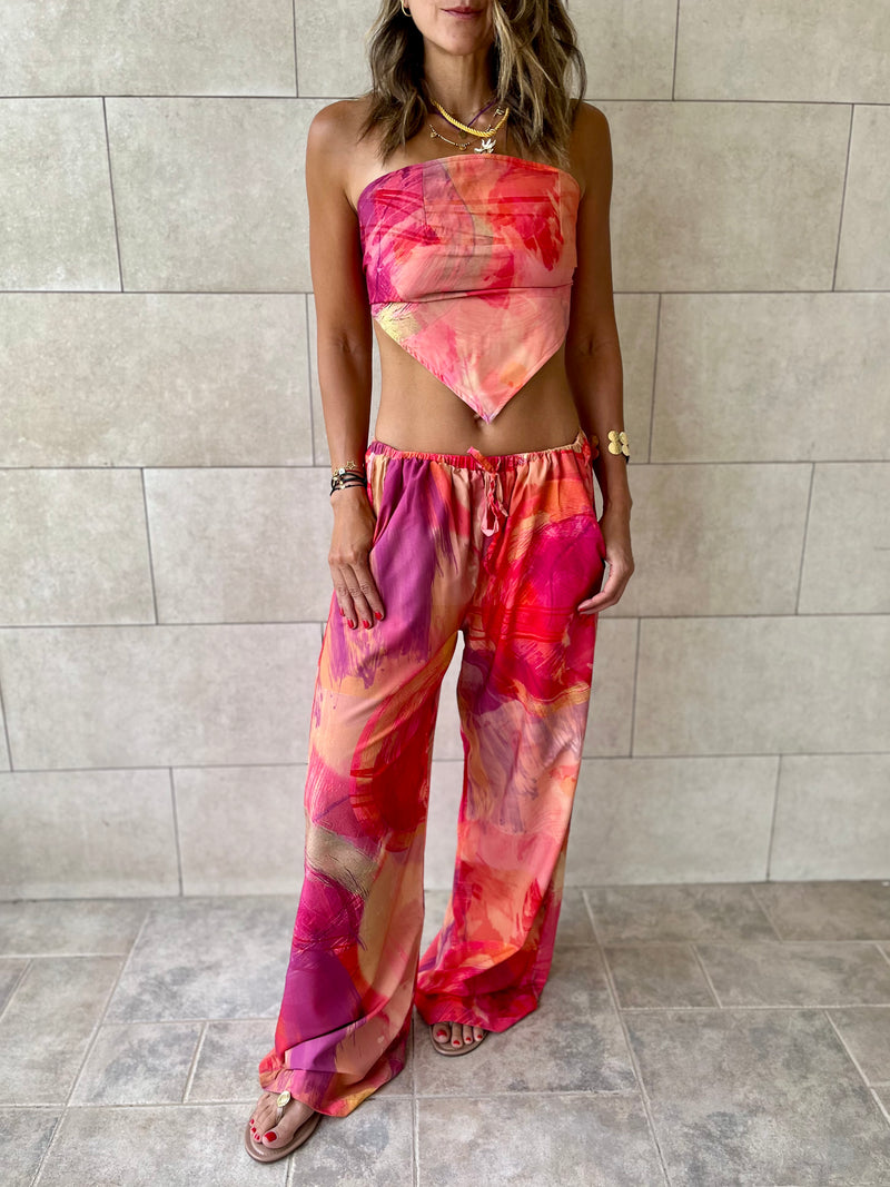 Colorful Elastic Pants