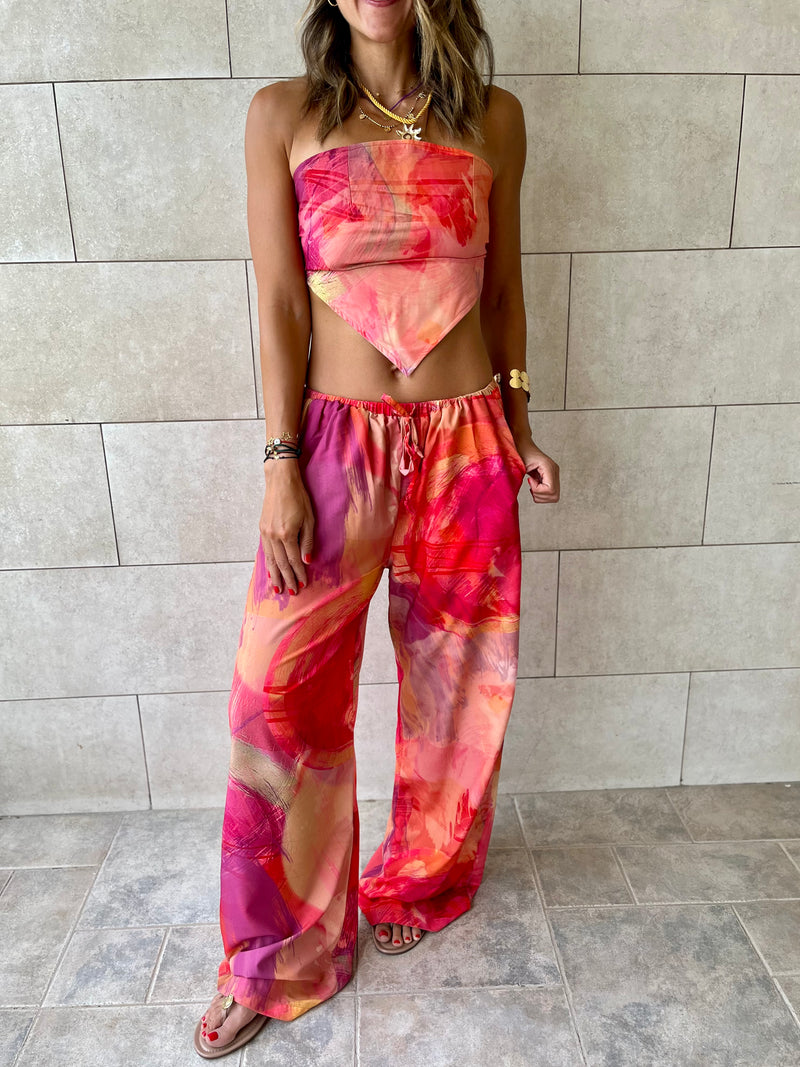 Colorful Elastic Pants