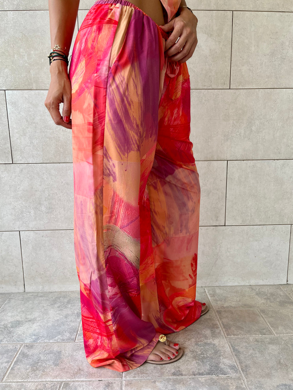 Colorful Elastic Pants