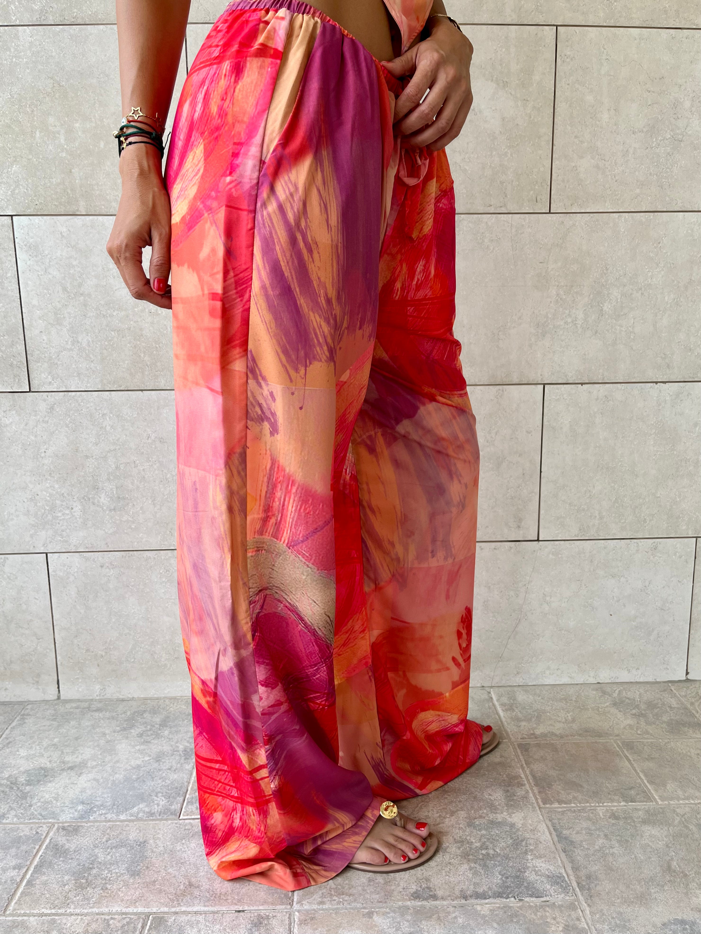 Colorful Elastic Pants