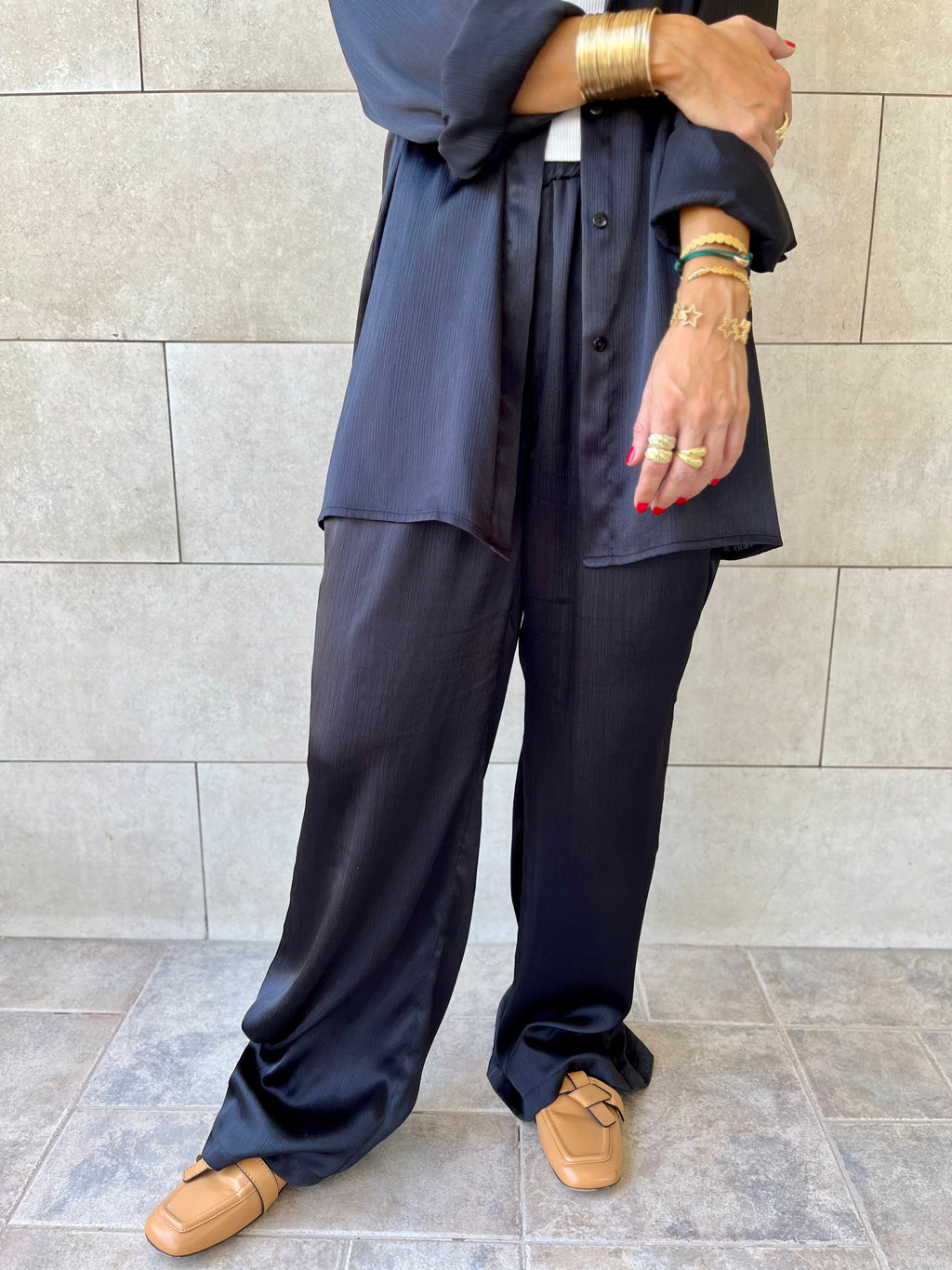 Black Satin Eclipse Set