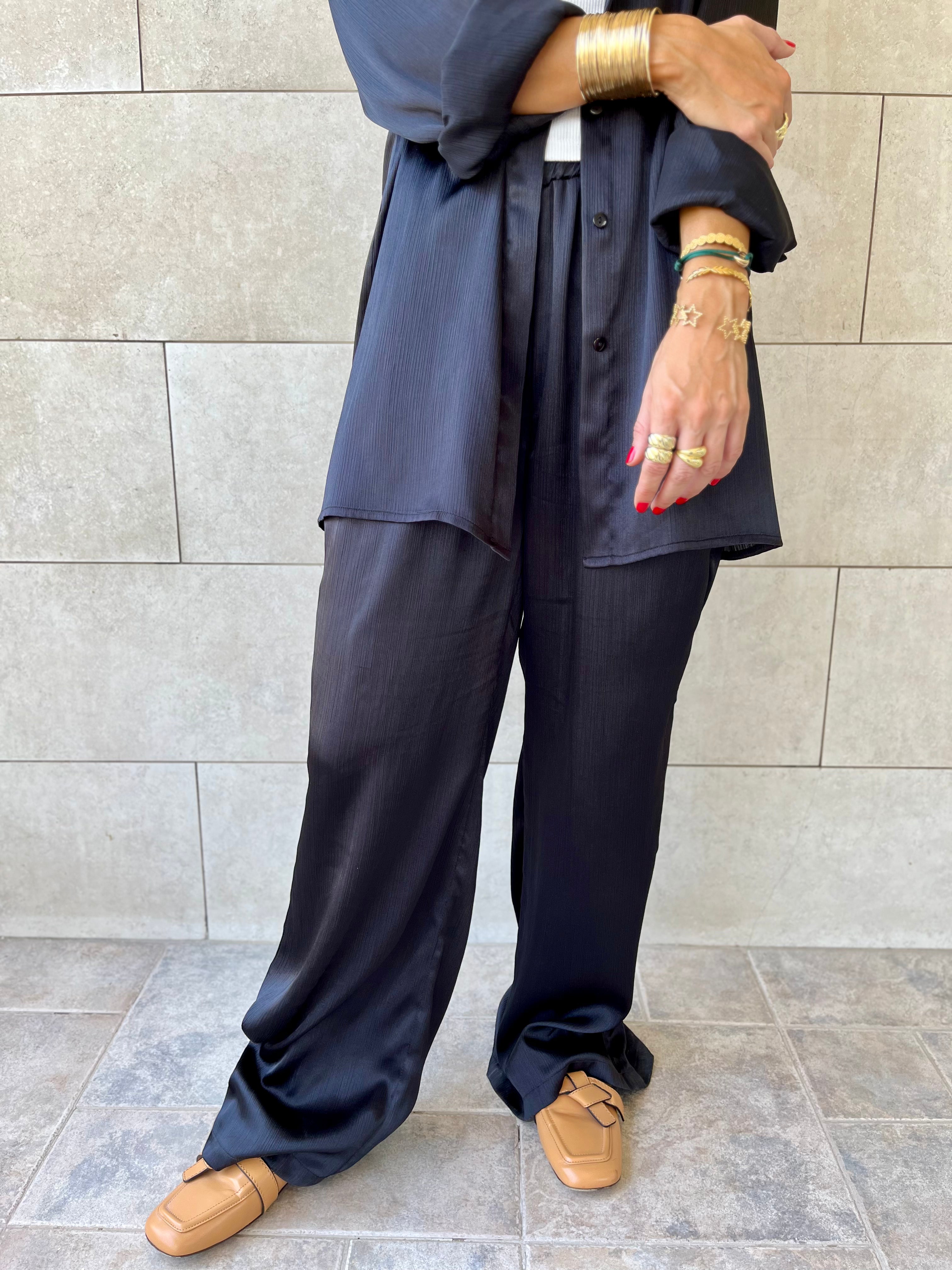 Black Satin Eclipse Set