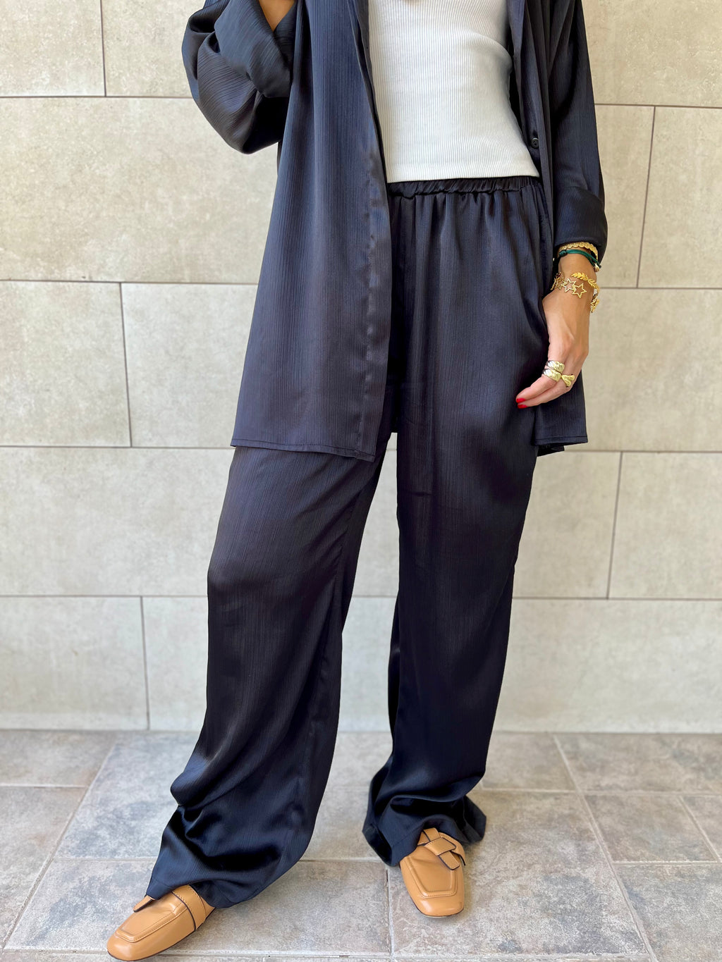 Black Satin Eclipse Set