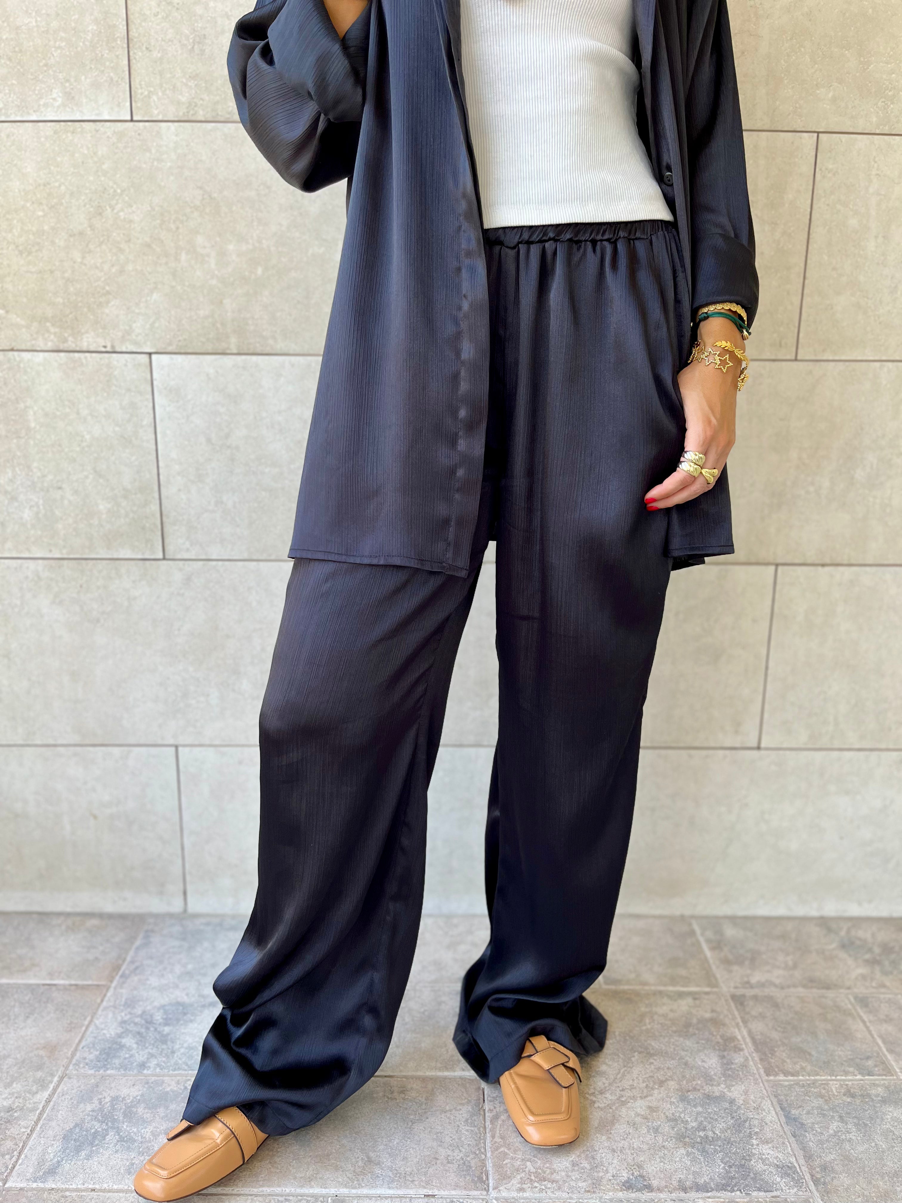 Black Satin Eclipse Set