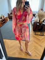 Colorful Wrap Around Top