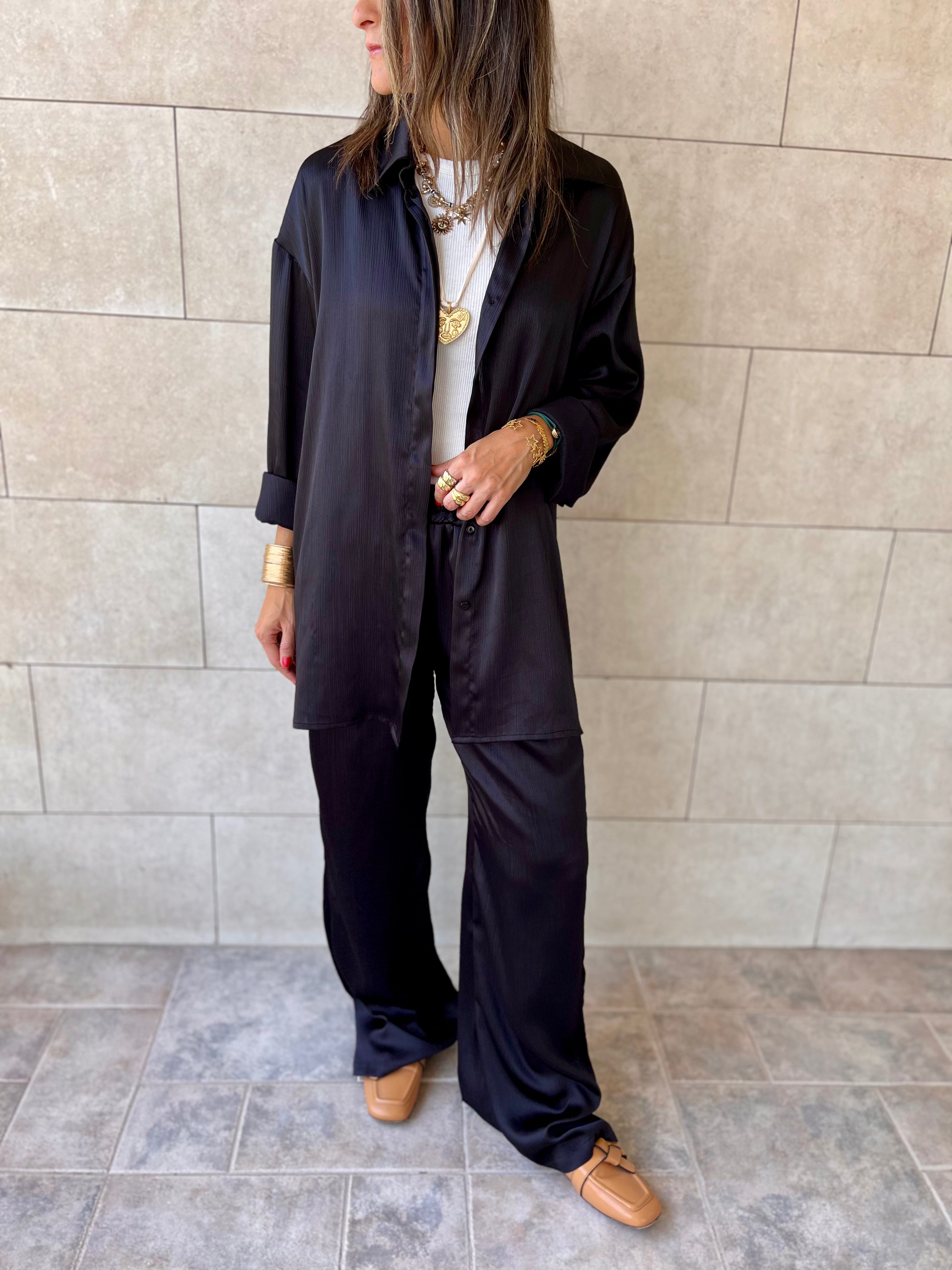 Black Satin Eclipse Set