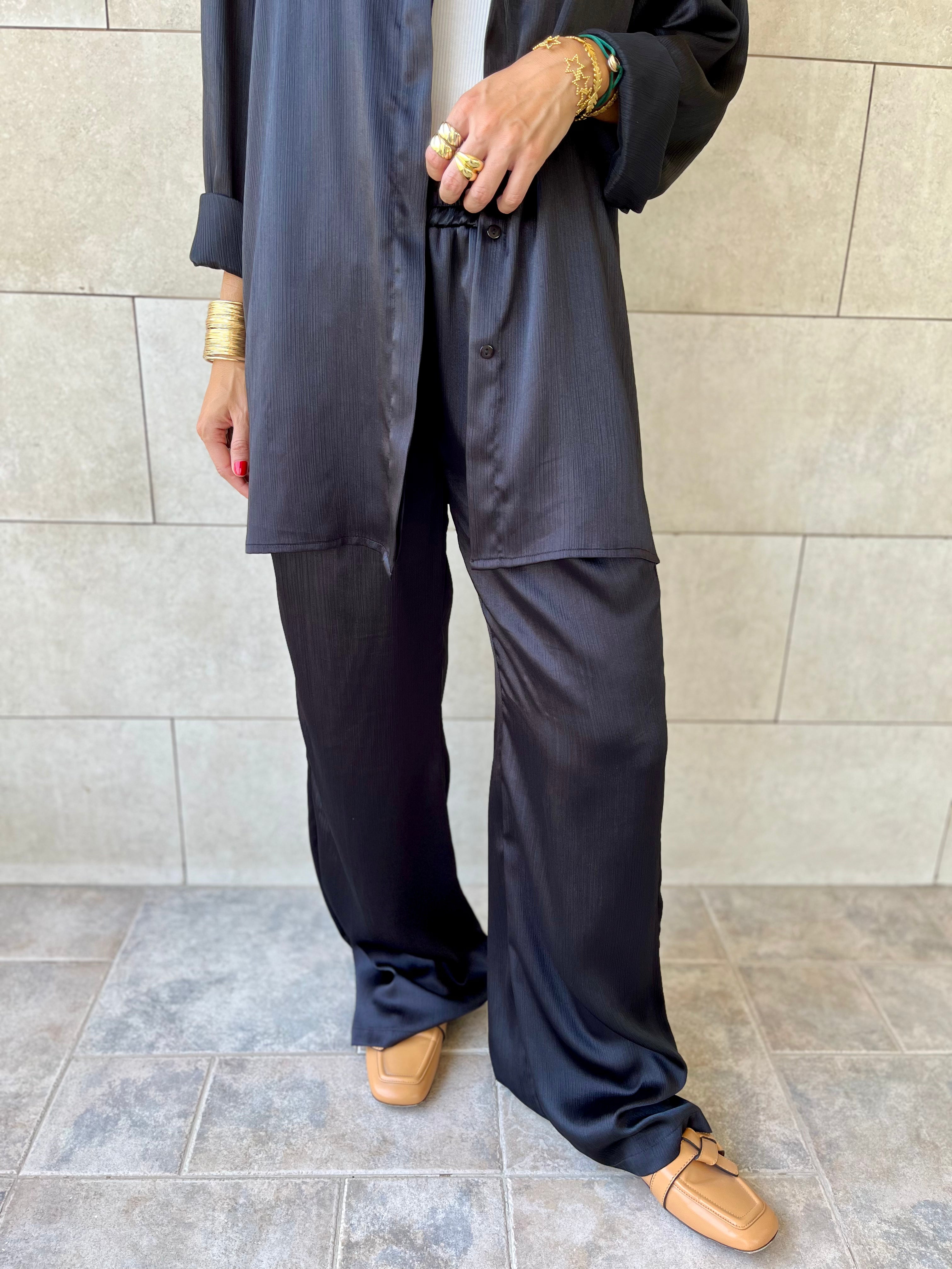 Black Satin Eclipse Set