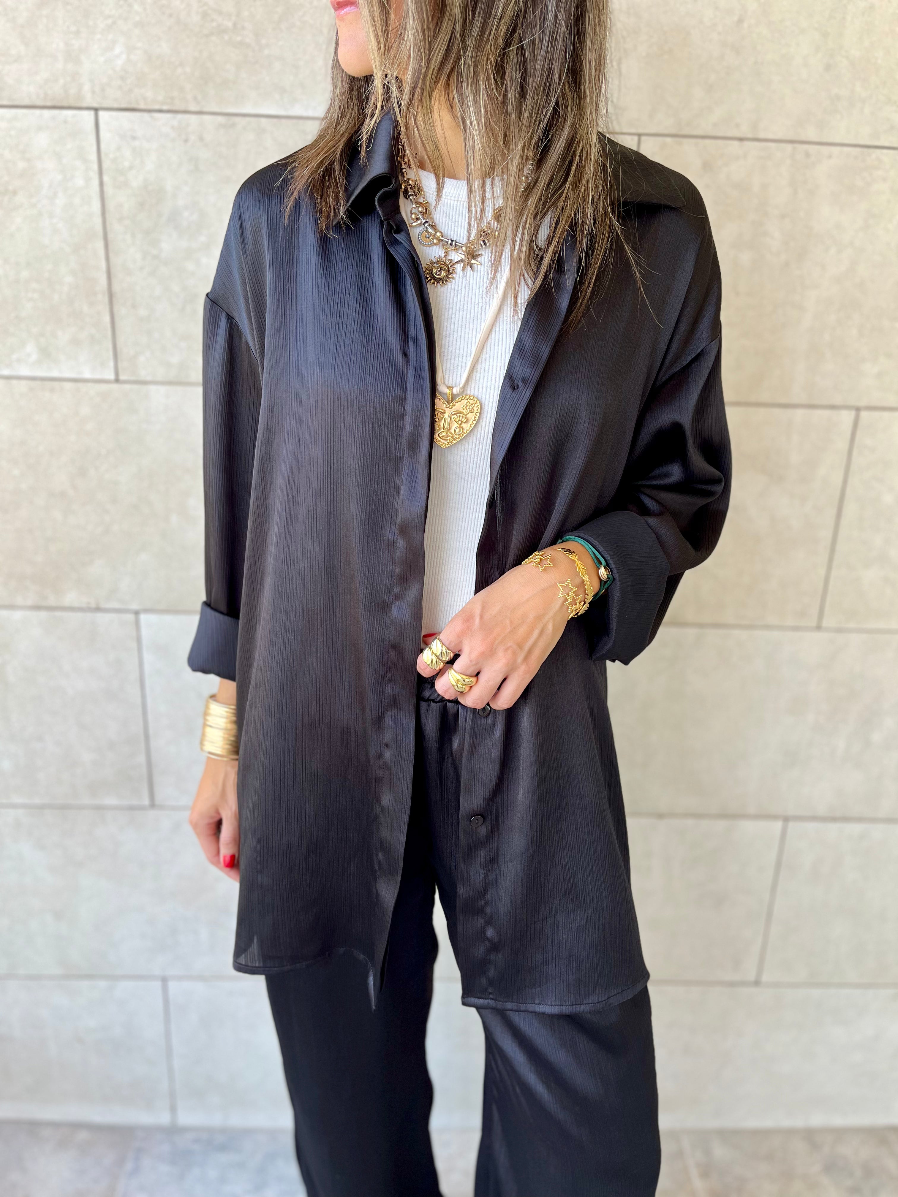 Black Satin Eclipse Set