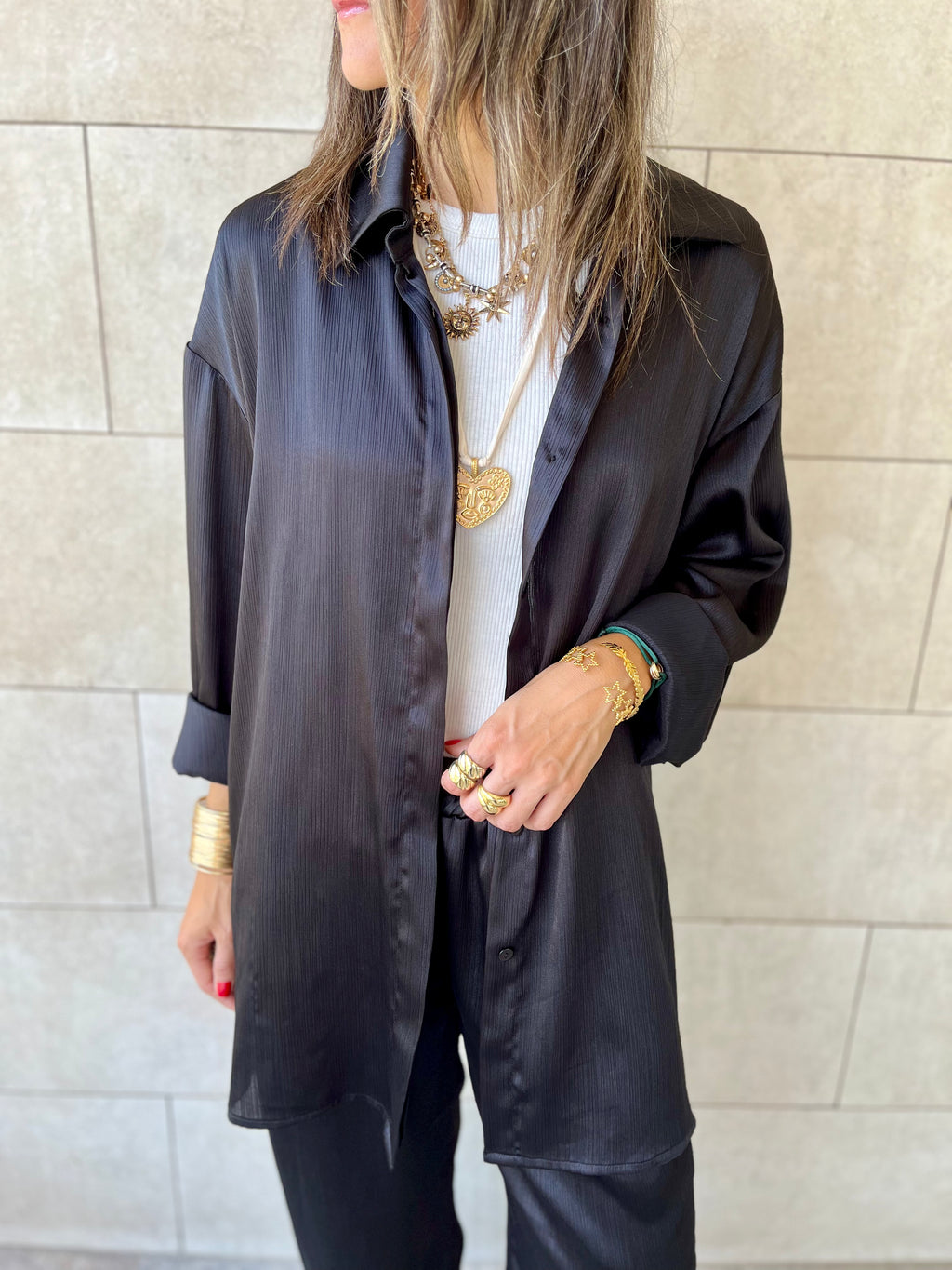 Black Satin Eclipse Set