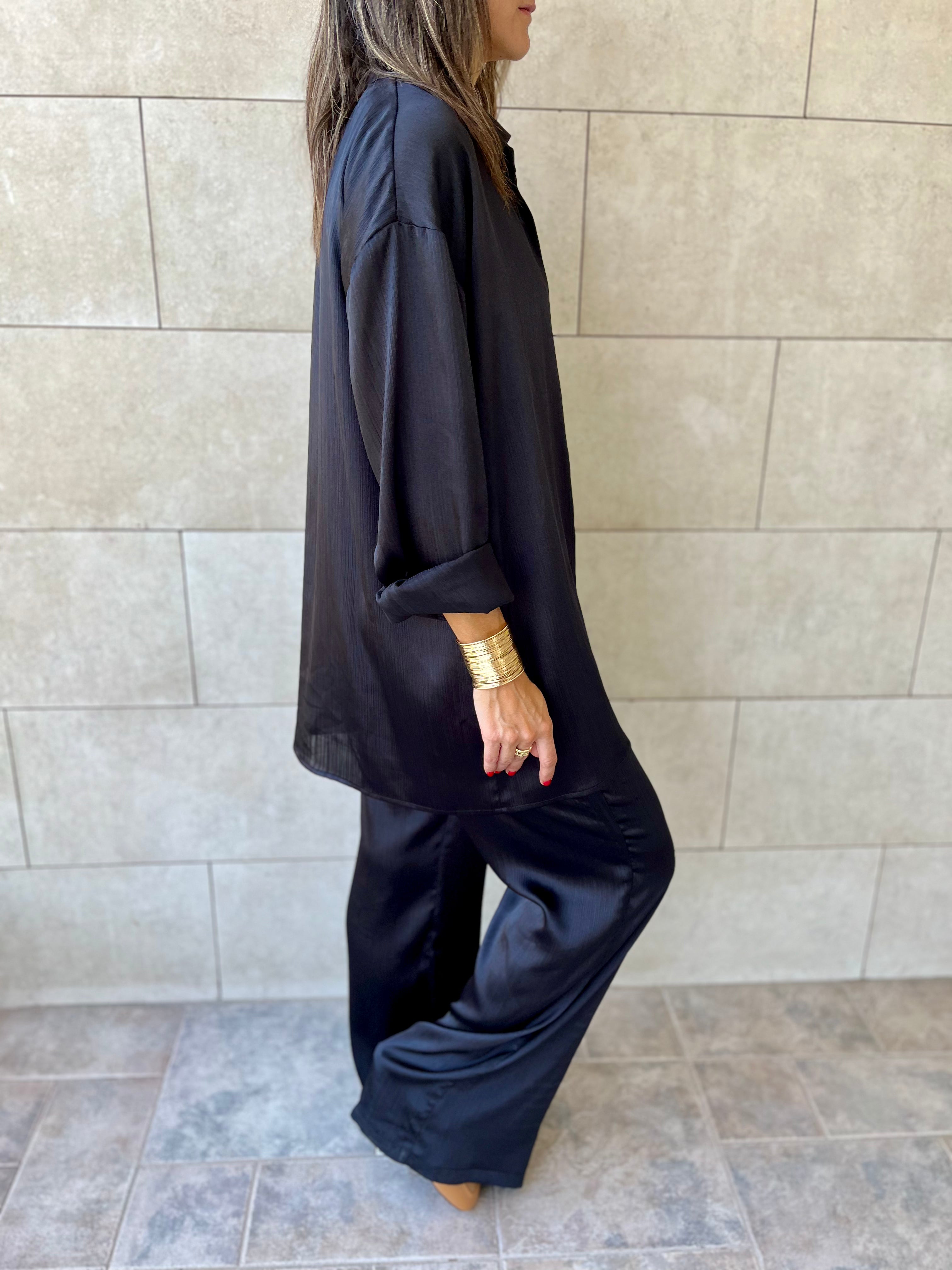 Black Satin Eclipse Set