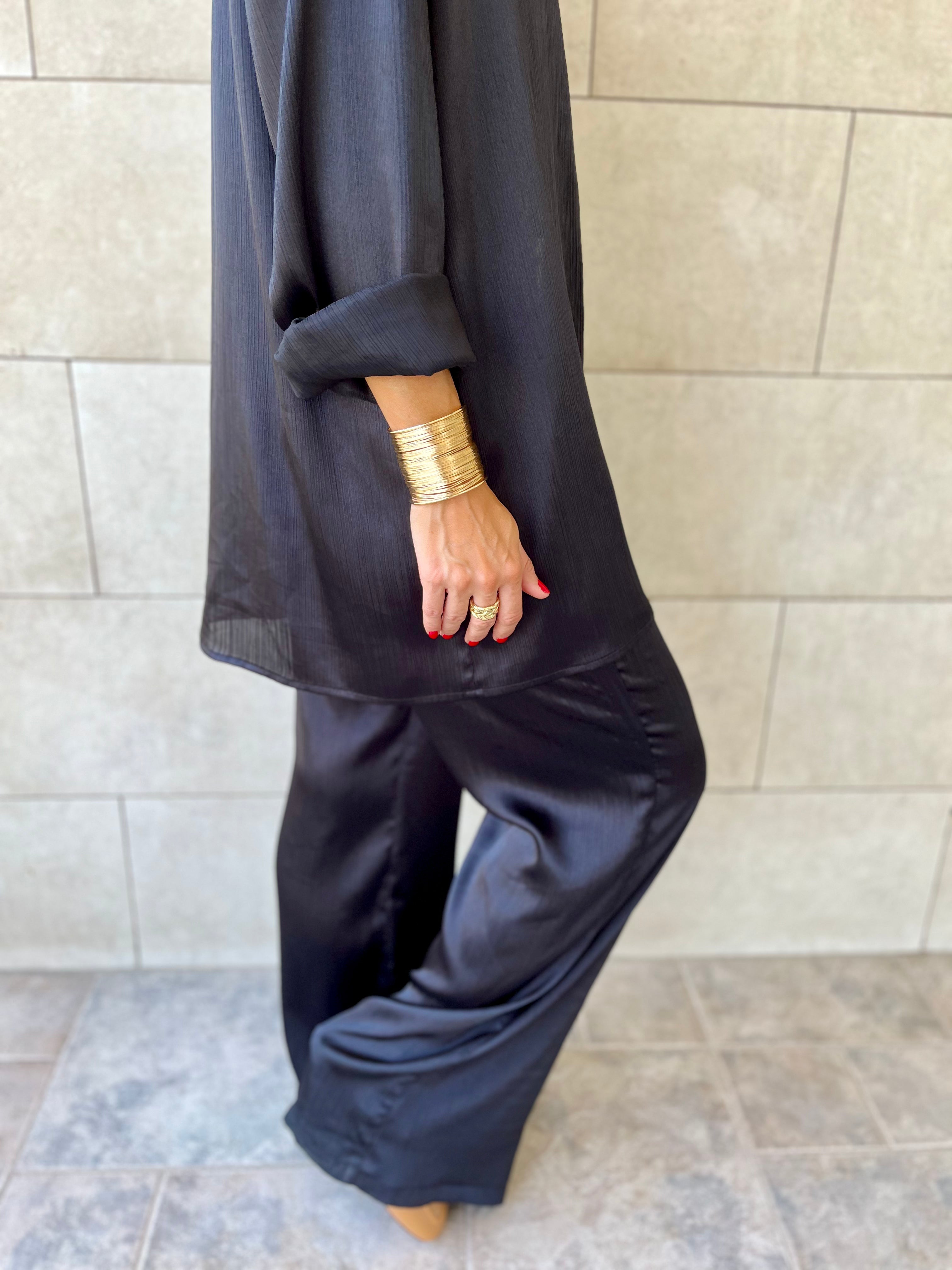 Black Satin Eclipse Set