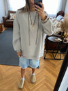 Grey Oversized Essential Sweatshirt