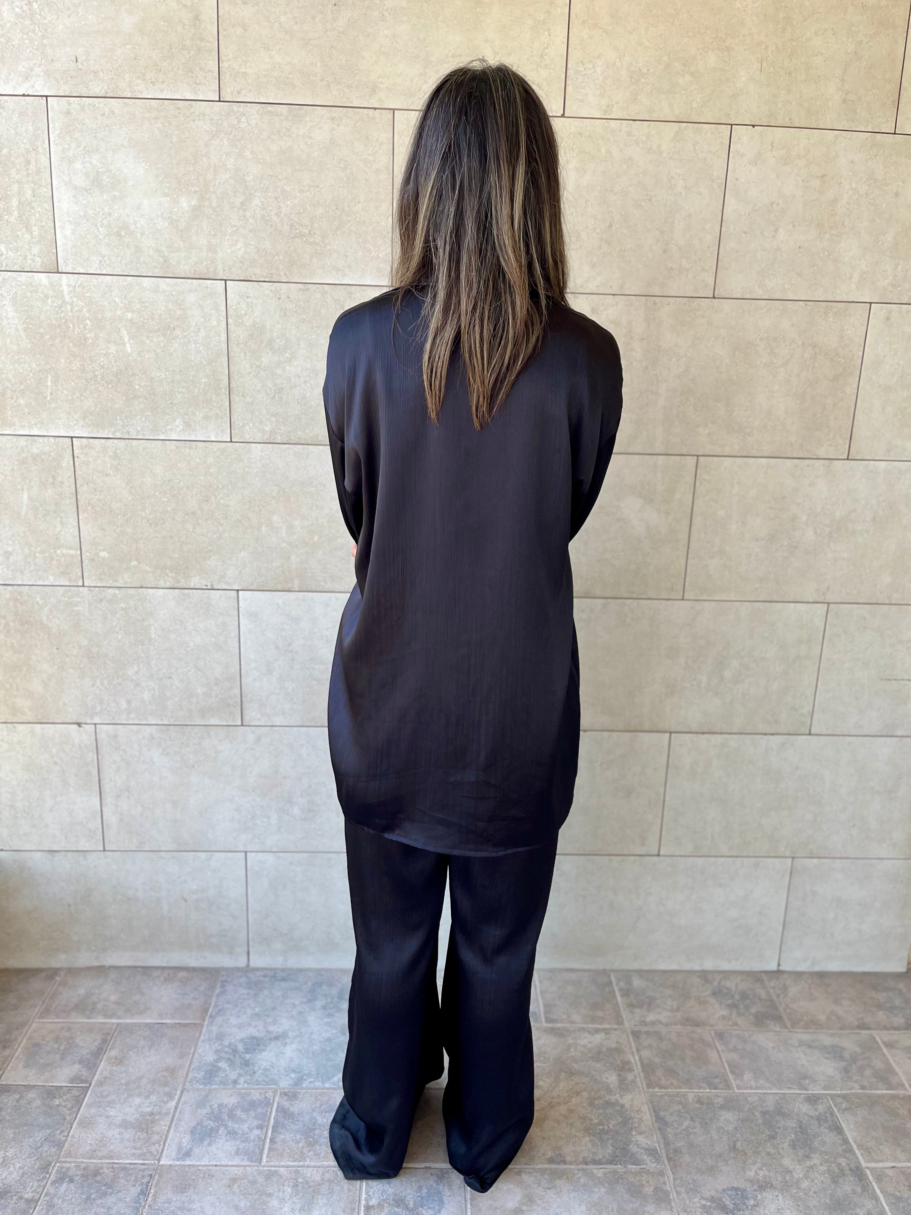 Black Satin Eclipse Set