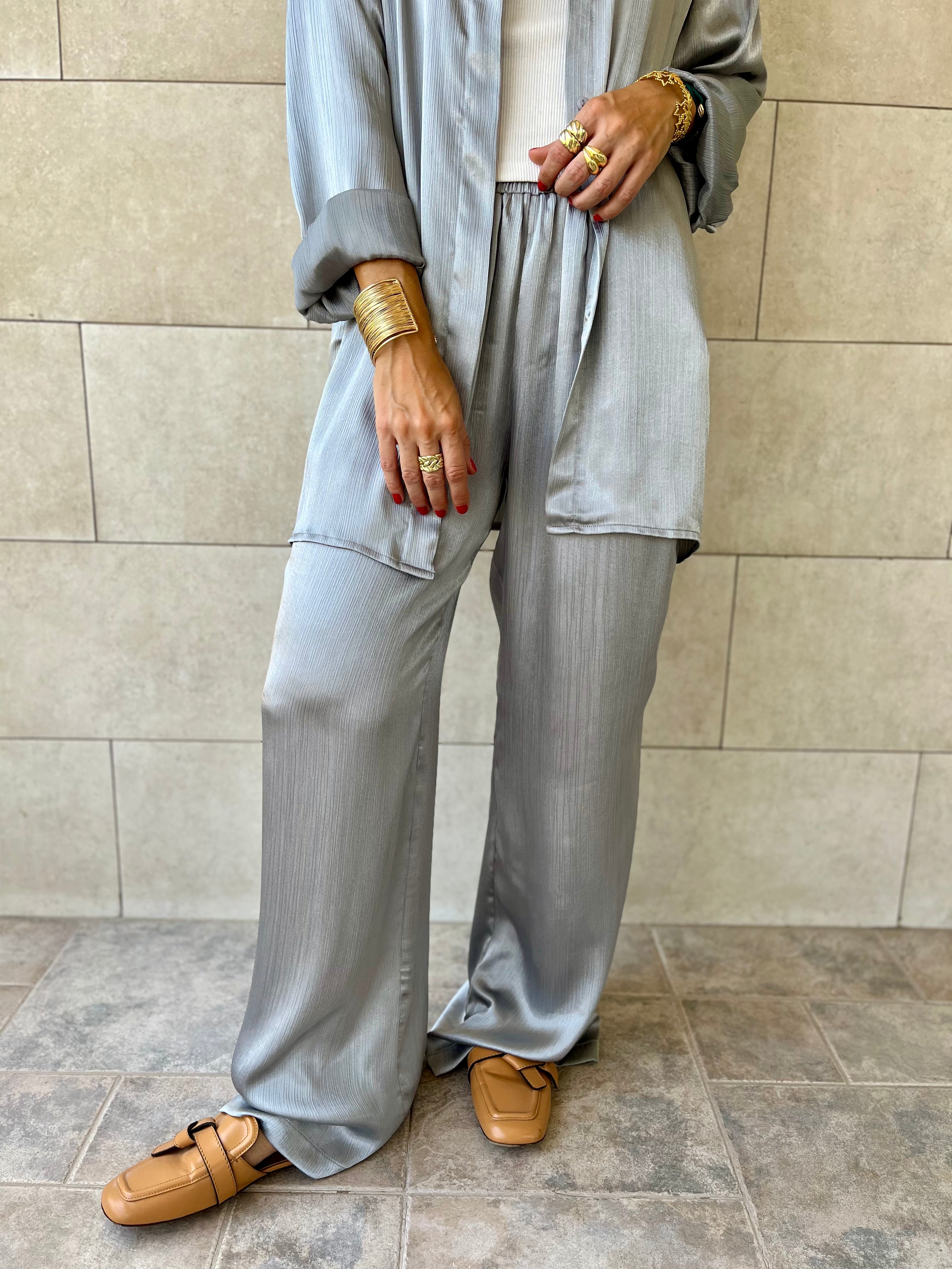 Silver Satin Eclipse Set