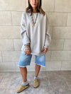 Grey Oversized Essential Sweatshirt