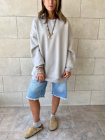 Grey Oversized Essential Sweatshirt