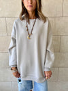 Grey Oversized Essential Sweatshirt
