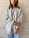 Grey Oversized Essential Sweatshirt
