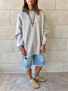 Grey Oversized Essential Sweatshirt
