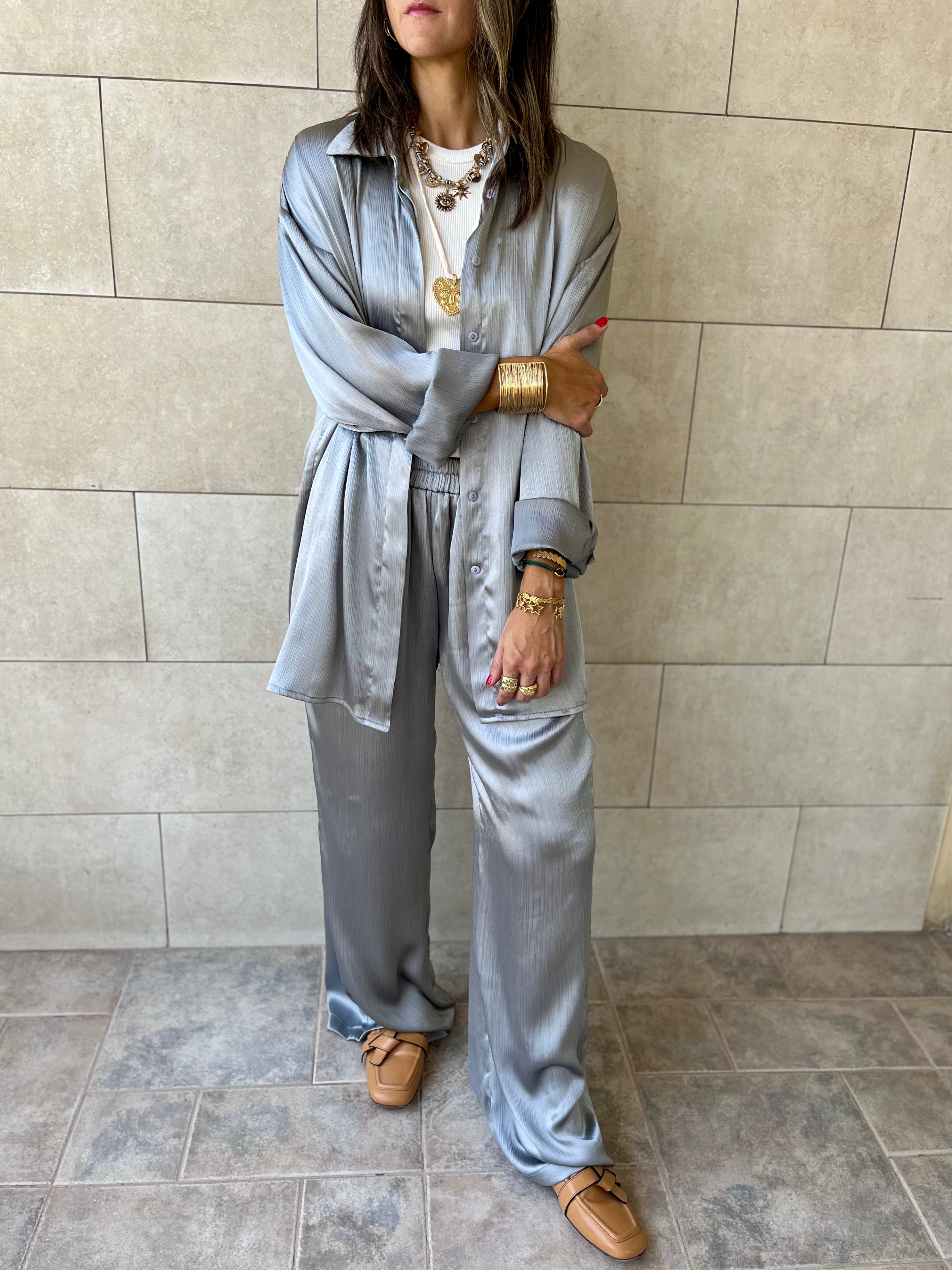 Silver Satin Eclipse Set