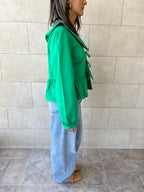 Green Peter Pan Tie Top