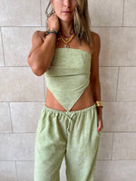 Pistachio Rope Linen Sahara Pants