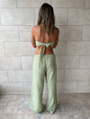 Pistachio Rope Linen Sahara Pants