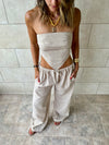 Beige Triangle Chic Bandeau