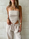 Beige Triangle Chic Bandeau