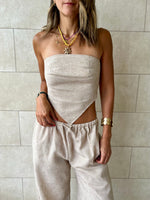 Beige Triangle Chic Bandeau