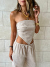 Beige Triangle Chic Bandeau