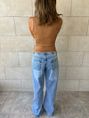 Cafe 130 Ribbed Square Neck Top