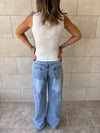 White 130 Ribbed Square Neck Top