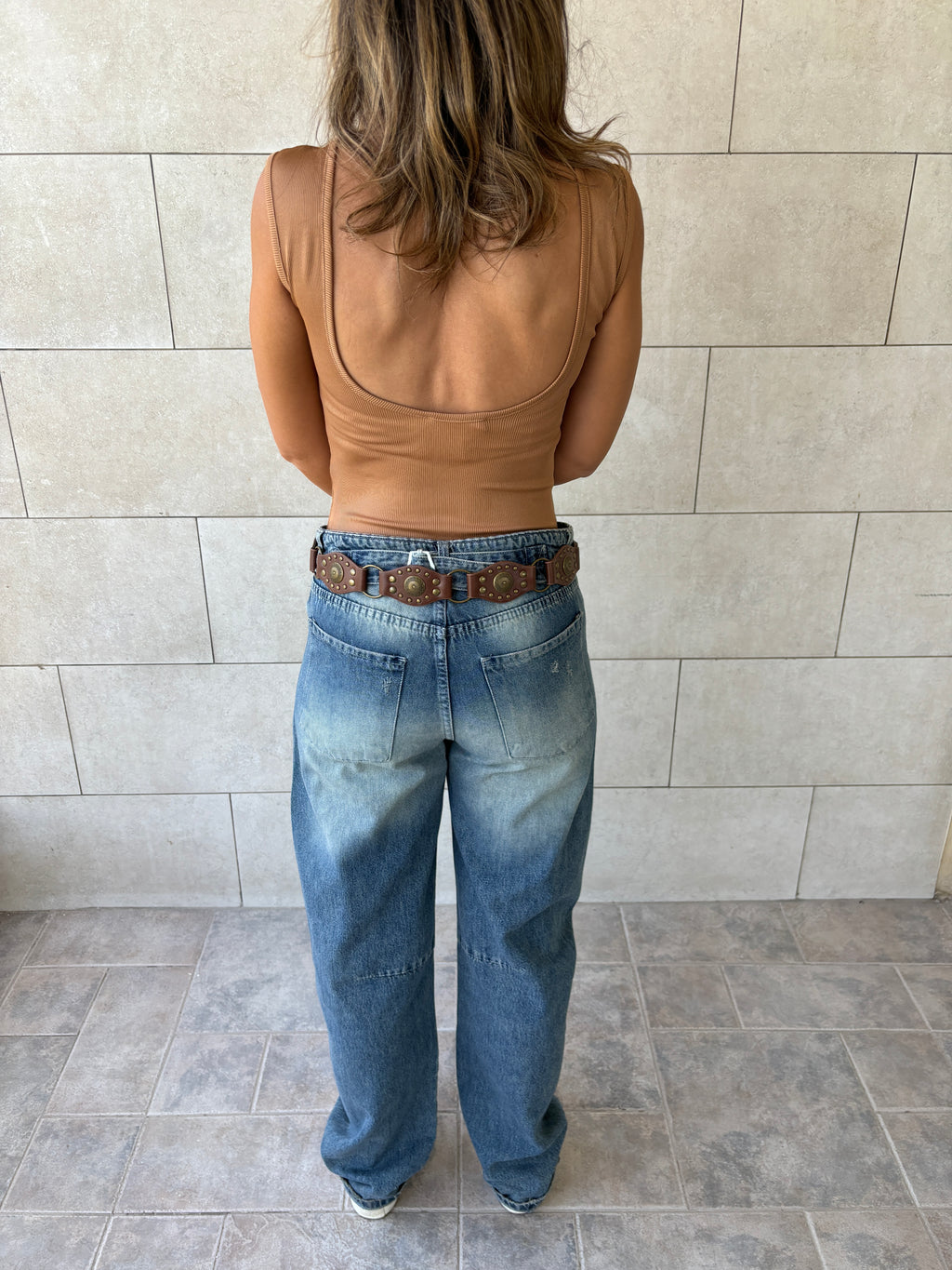 Cafe 130 Ribbed Backless Top