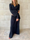 Black Crinkle Wrap Around Set