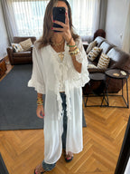 White Romantic Ruffle Kimono