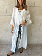 White Romantic Ruffle Kimono