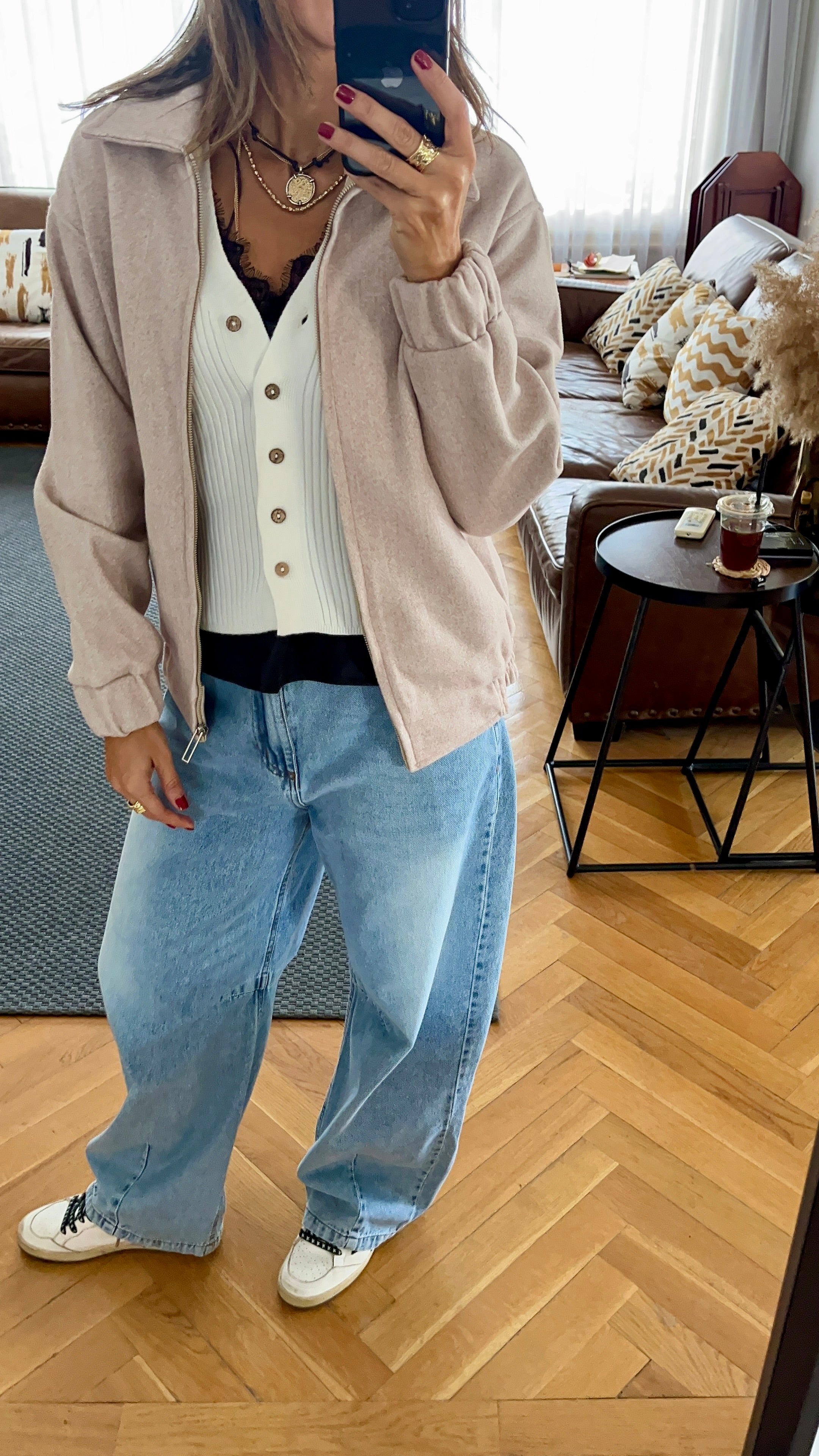 Beige Everyday Essential Jacket