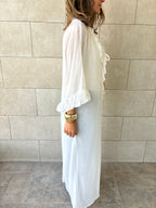 White Romantic Ruffle Kimono