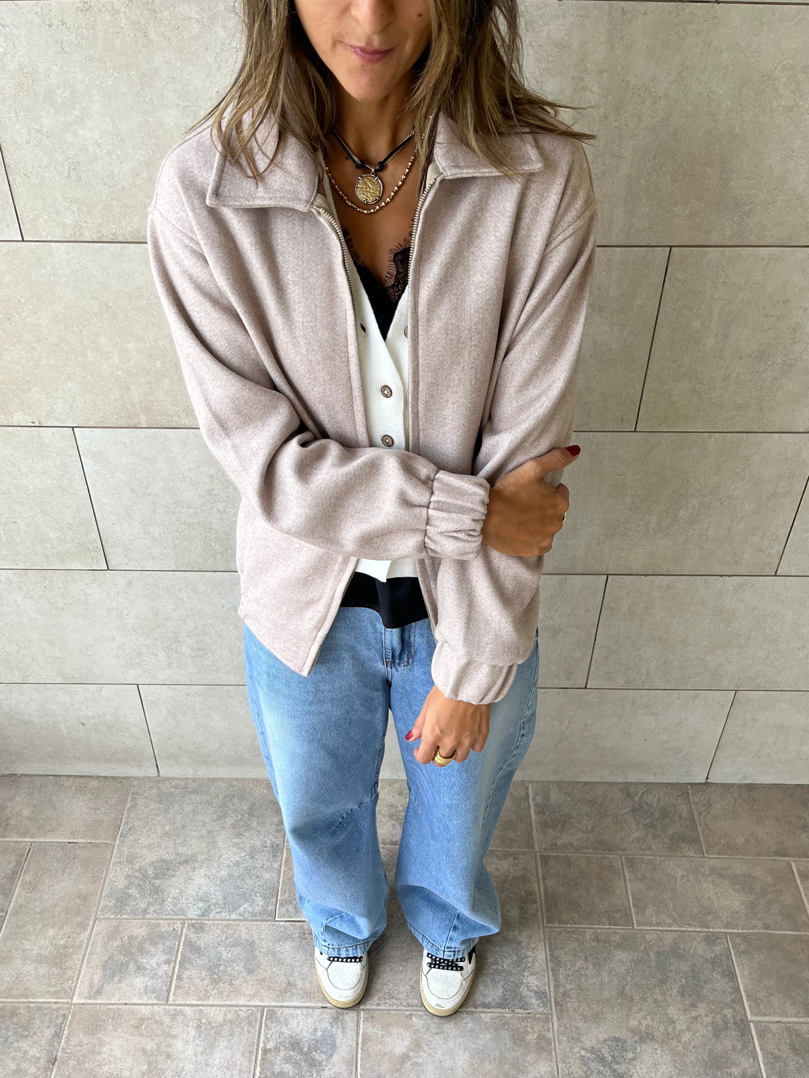 Beige Everyday Essential Jacket