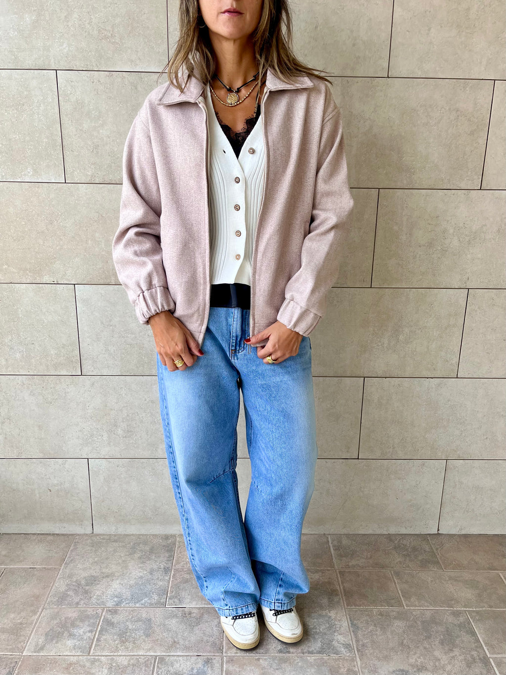 Beige Everyday Essential Jacket