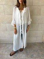 White Romantic Ruffle Kimono