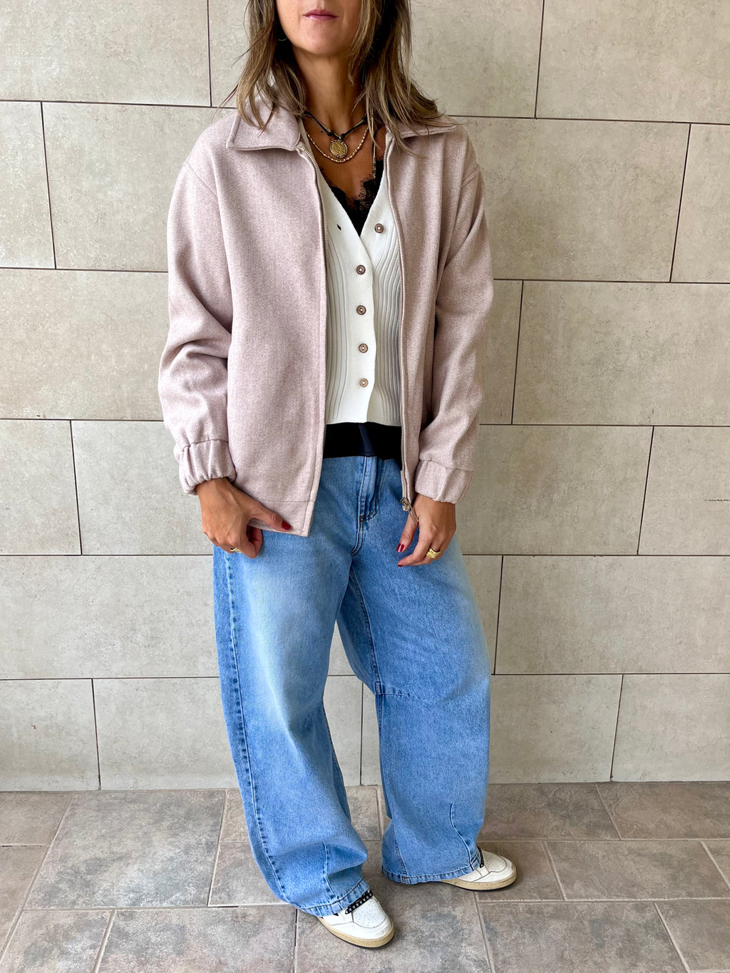 Beige Everyday Essential Jacket